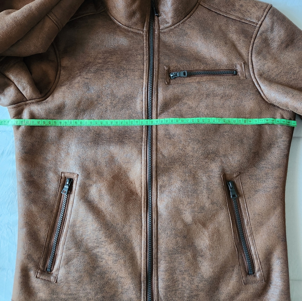Johnston & Murphy Tan Faux Shearling Jacket - Picture 10 of 14